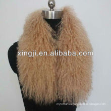 collares de piel mongol de calidad superior teñidos del color para la chaqueta